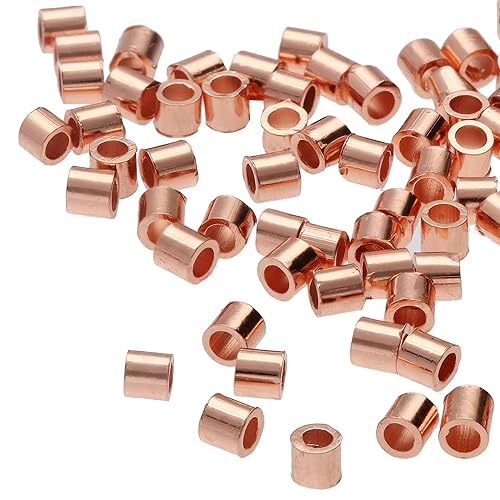 The Beadsmith Tube Crimp Beads, x 2mm, 100 Pieces, Copper Color