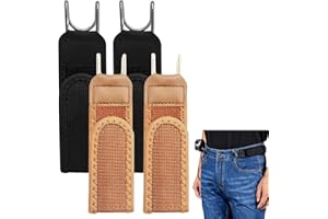 Buckleless Belt Hook: 4PCS Invisible Elastic Waist Belt with Tactical Metal Hook, Adjustable No Buckle Belt for Men & Women –