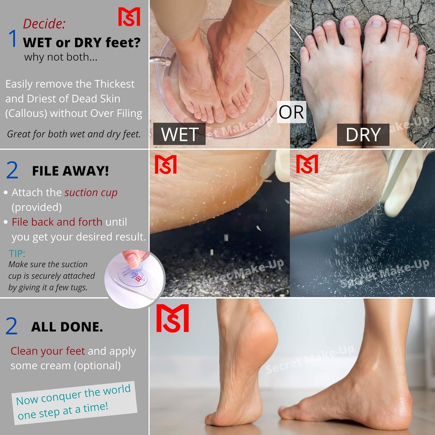 Micro Nano Foot File Dry Callous Remover Powerful And Easy No Over Filing Best Foot Care For Dry Cracked Heels Amazon Co Uk Beauty