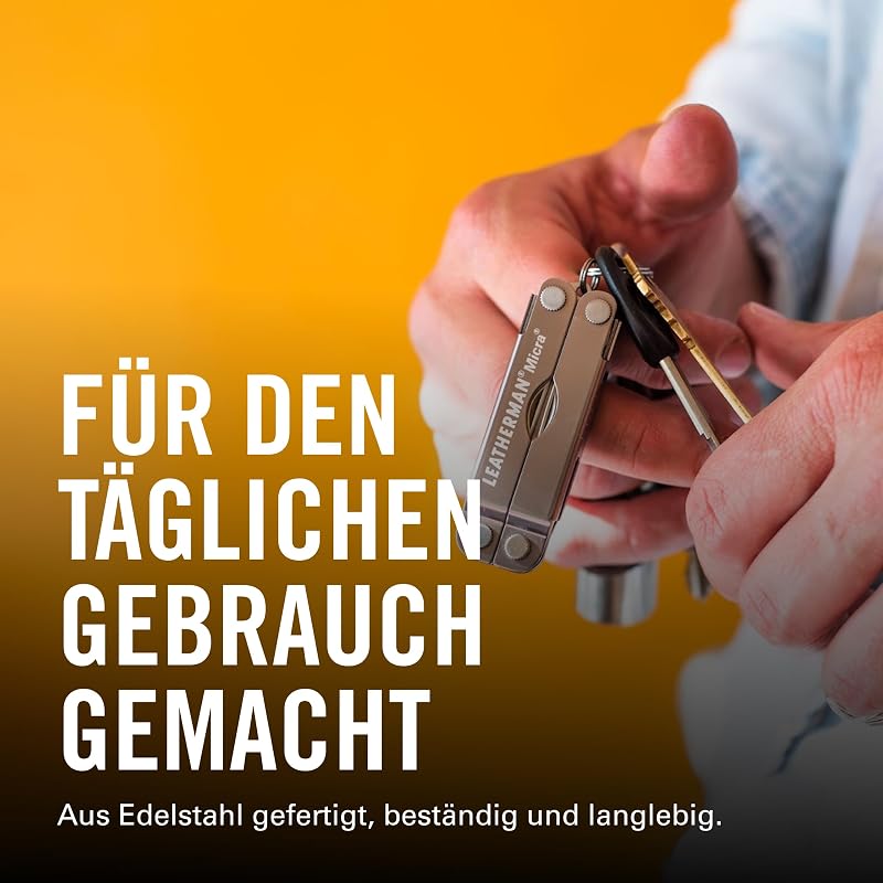 Micra - Edelstahl-Schlüsselanhänger Multi-Tool mit Federschere und 9 Werkzeugen - Lavender Mist