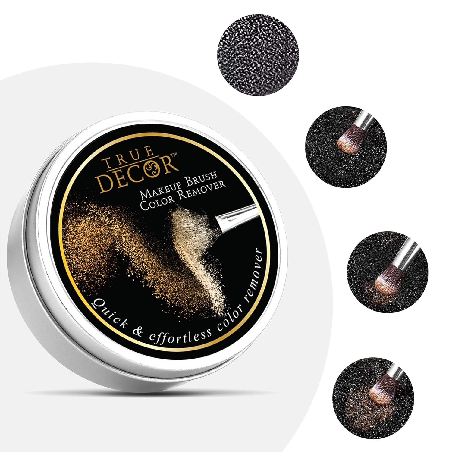 Makeup Brush Cleaner – Dry Color Removal Sponge Cleans Natural and Synthetic Makeup Brushes Without Water or Chemicals – Double-Sided, Reusable and Travel-Friendly: Beauty