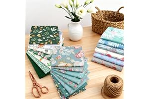 8Pcs 100% Cotton 9.84” x 9.84” Precut Quilting Fabric Squares Sheets for DIY Patchwork Sewing Quilting Crafting