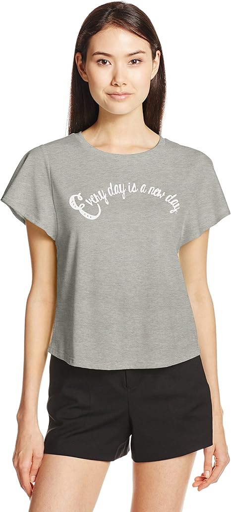 Amazon イーストボーイ ファッション 袖フレアプリントtシャツ レディース ライト杢グレー 日本 9 日本サイズ9 号相当 Tシャツ カットソー 通販