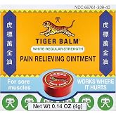 Tiger Balm Pain Relieving Ointment White Regular Strength, 0.15 Ounce