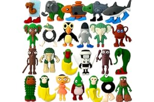 CHENZHOUZAI 24PCS Tralalero Tralala Toys, Tung Tung Sahur & More – Mini Collectible Brainrot Toys for Desk Decor, BRR BRR Patapim,Meme Shark Collectible Animals Figurine Doll (24Pcs)