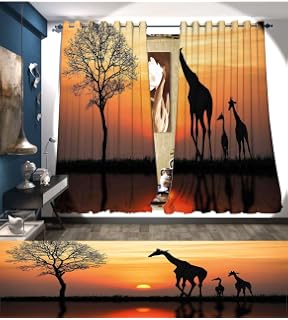 Amazon De Clever Kauf 24 Schal Vorhang Gardine Afrika Elefanten