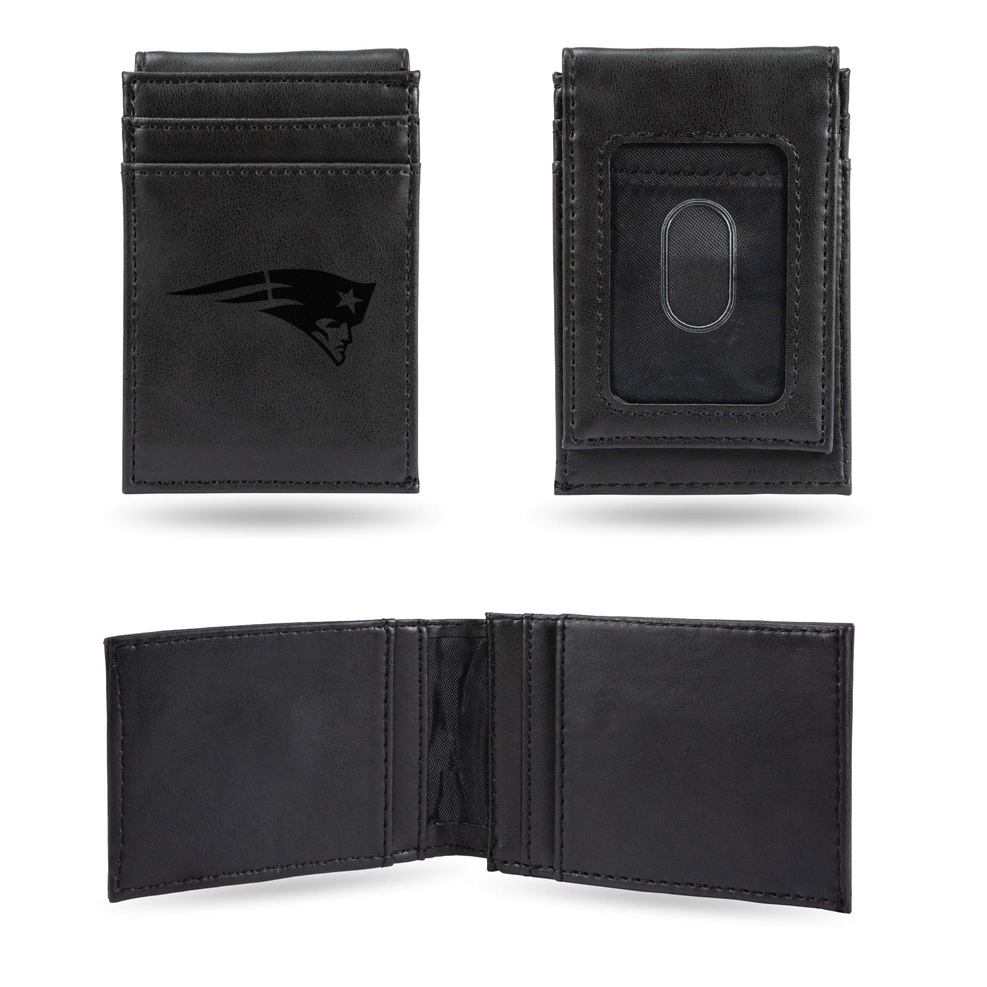 Rico Industries Laser Engraved Front Pocket Wallet, New England Patriots, 2.75 x 4-inches