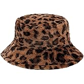 Mimfutu Winter Furry Bucket Hat for Women Men, Warm Fluffy Fuzzy Bucket Hats