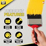 SOL 2pk 4 Inch Paint Brushes – Wide Paint Brush for Walls Decking Fences view 4