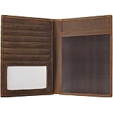 Jack&Chris Leather Passport Holder RFID Blocking Passport Travel Wallet Cover Case for Men Women Brown JC17