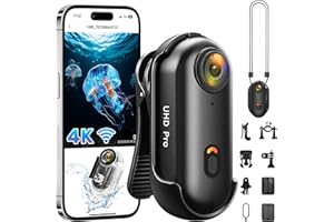 GENERIC 2026 Newly Enhanced Action Camera 4K,Body Cam WiFi POV Camera,Thumb Size Snap Cam with Waterproof Case,Wearable Sports Snapcam,Mini Body Camera for Walking Fishing Vlogging Cycling Horse Riding