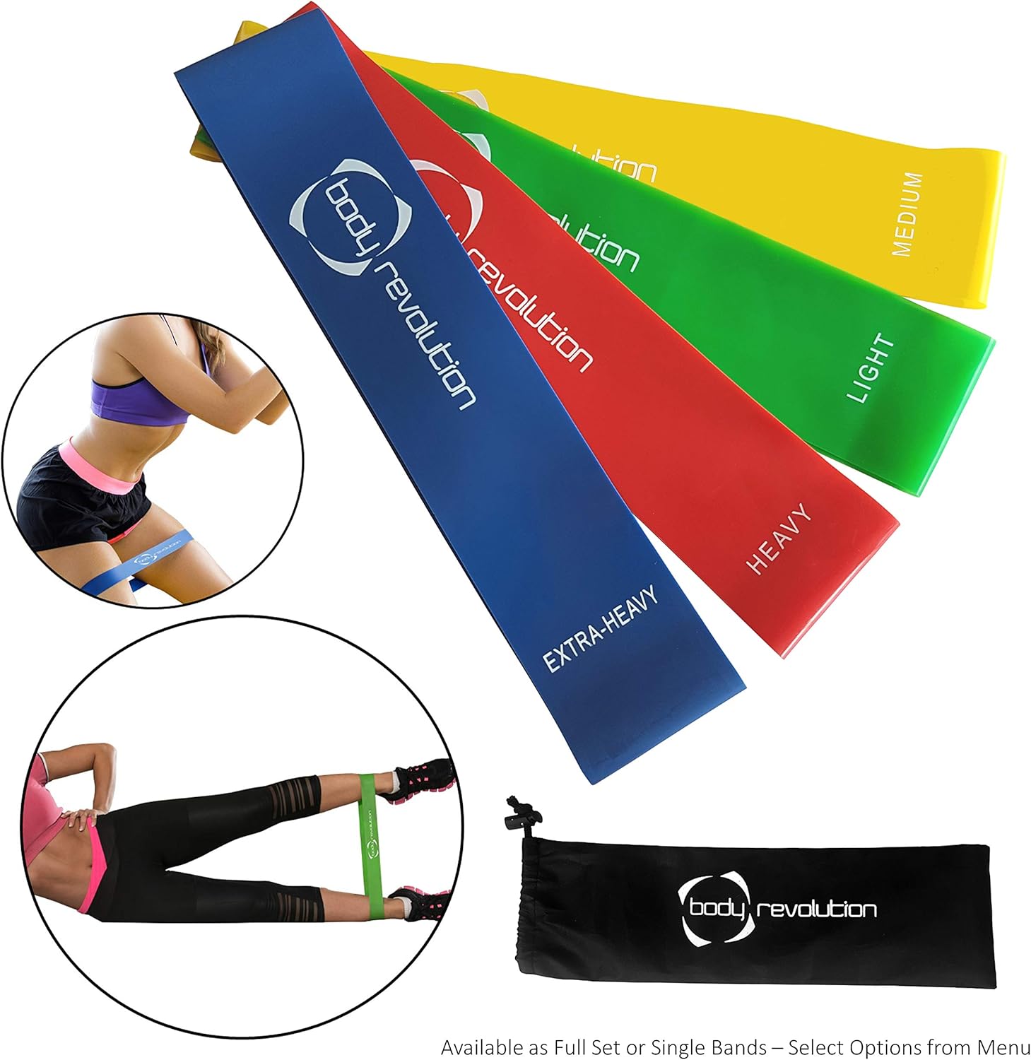 Body Revolution Resistance Bands Mini Resistance Loop Bands for Legs