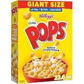 Kellogg's Corn Pops Original Giant Size Breakfast Cereal 22.6 oz | 8 Vitamins and Minerals, Kids Snacks