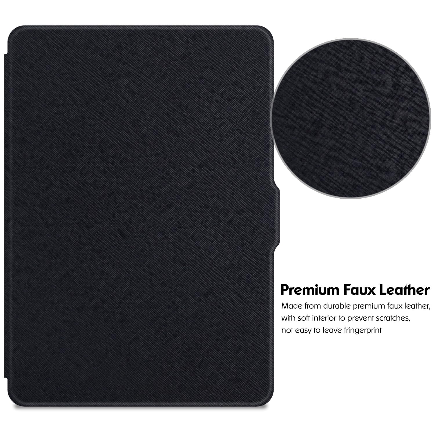Slim Case for Kindle Paperwhite 5th/6th/7th Generation (Model No. EY21 & DP75SDI) - Lightweight PU Leather Folio Cover with Auto Sleep/Wake (Classic Black)