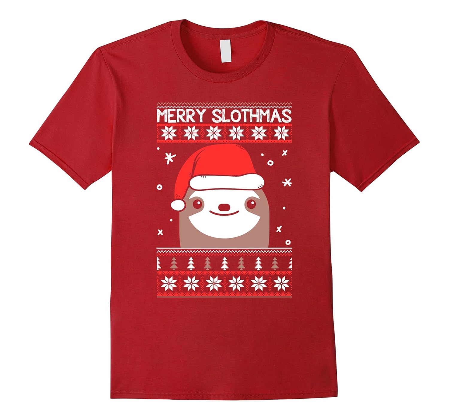 Sloth Christmas Merry Slothmas Tee-ANZ