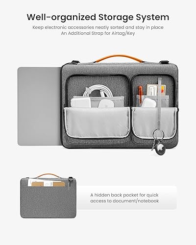 tomtoc 360° Protective Laptop Shoulder Bag for Inch Laptop