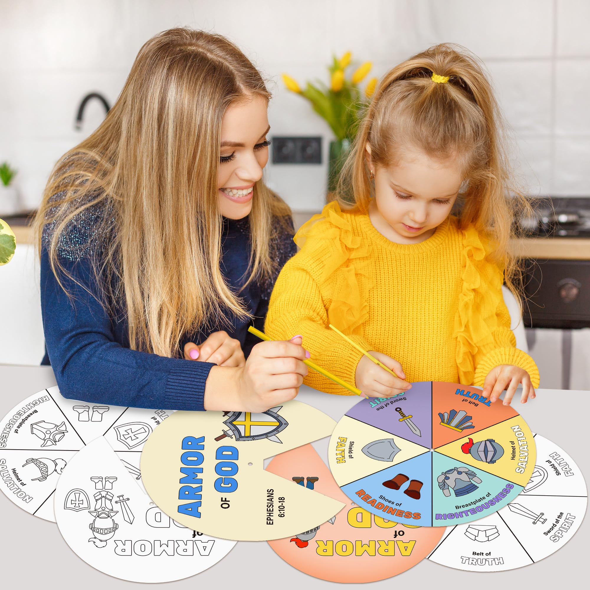 Mua COcnny 24 Sets Armor Of God Color Wheel Craft, Color Your Own ...