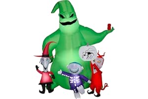 Gemmy Halloween Inflatable 7' Oogie Boogie Nightmare Before Christmas Scene | Airblown Inflatable