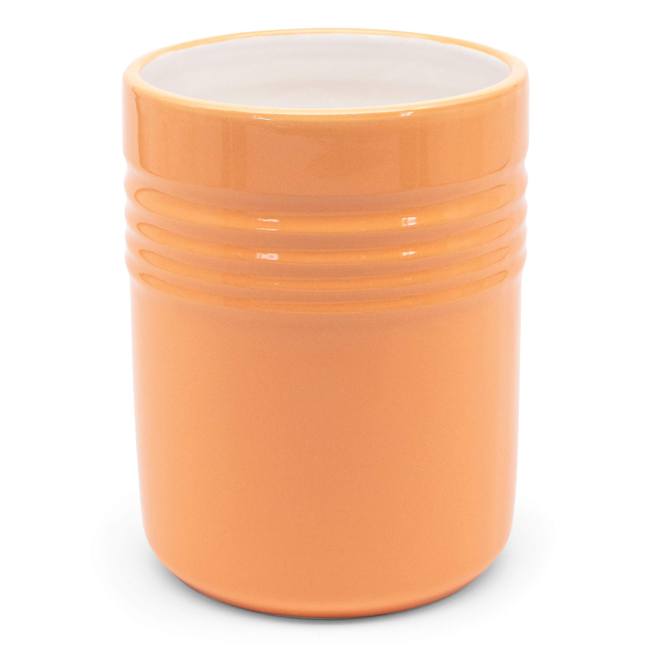 KooK Utensil Crock, Ceramic Make, Holder (Coral)
