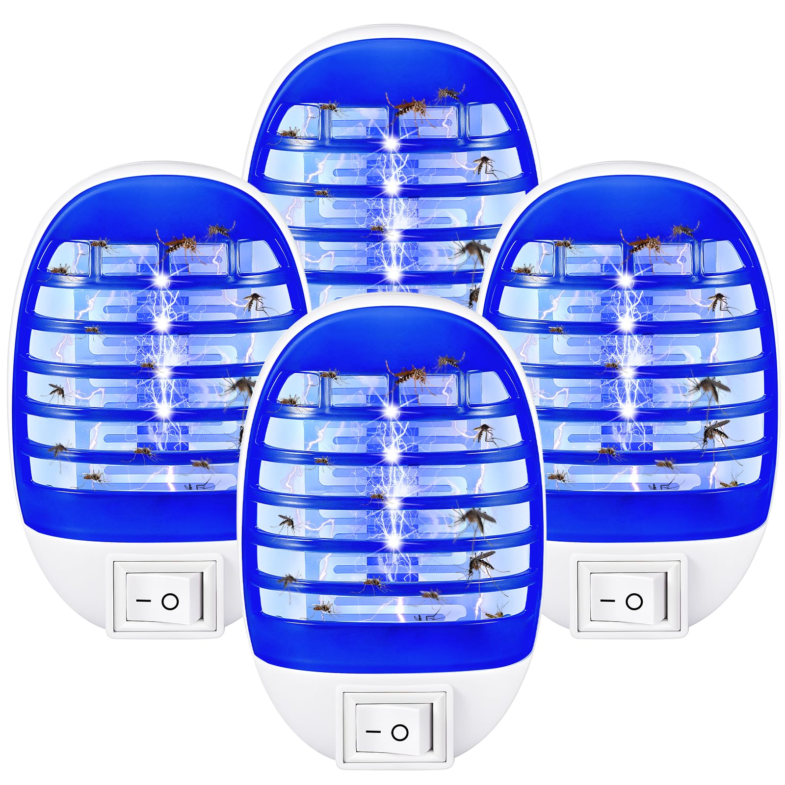 Photo 1 of 2026 Upgraded Indoor Bug Zapper Plug in Powerful UV Fly Zapper Indoor & Mosquito Zapper Indoor Home - Safe, Odorless Flying Insect Trap for Bedroom, Kitchen, Office & Baby Room,4 Pack