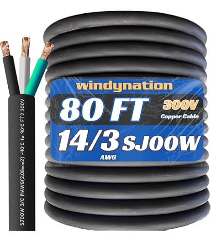 1,000 Feet 16/3 SJOOW Cable Cord 16 AWG 3 Conductor SO Wire - 16