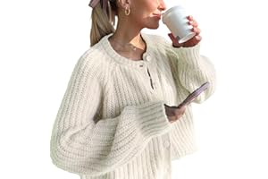 Wyeysyt Womens Cardigan Sweater Button Down Long Sleeve Chunky Soft Knit Sweater Fall Open Front Loose Casual Cardigan Coat