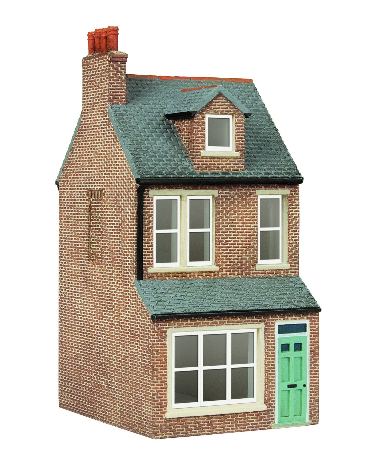 Hornby - R7353 OO Gauge Victorian Terrace House (Right Middle) - Model Railway Accessories, Miniature Diorama Scenery for Hornby - Train Sets - Lifelike Building Models - Scale 1:76