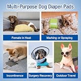 Pet Soft Pet Soft Dog Diaper Liners 100 Count Blue Bone M Nappy Booster Pads view 5