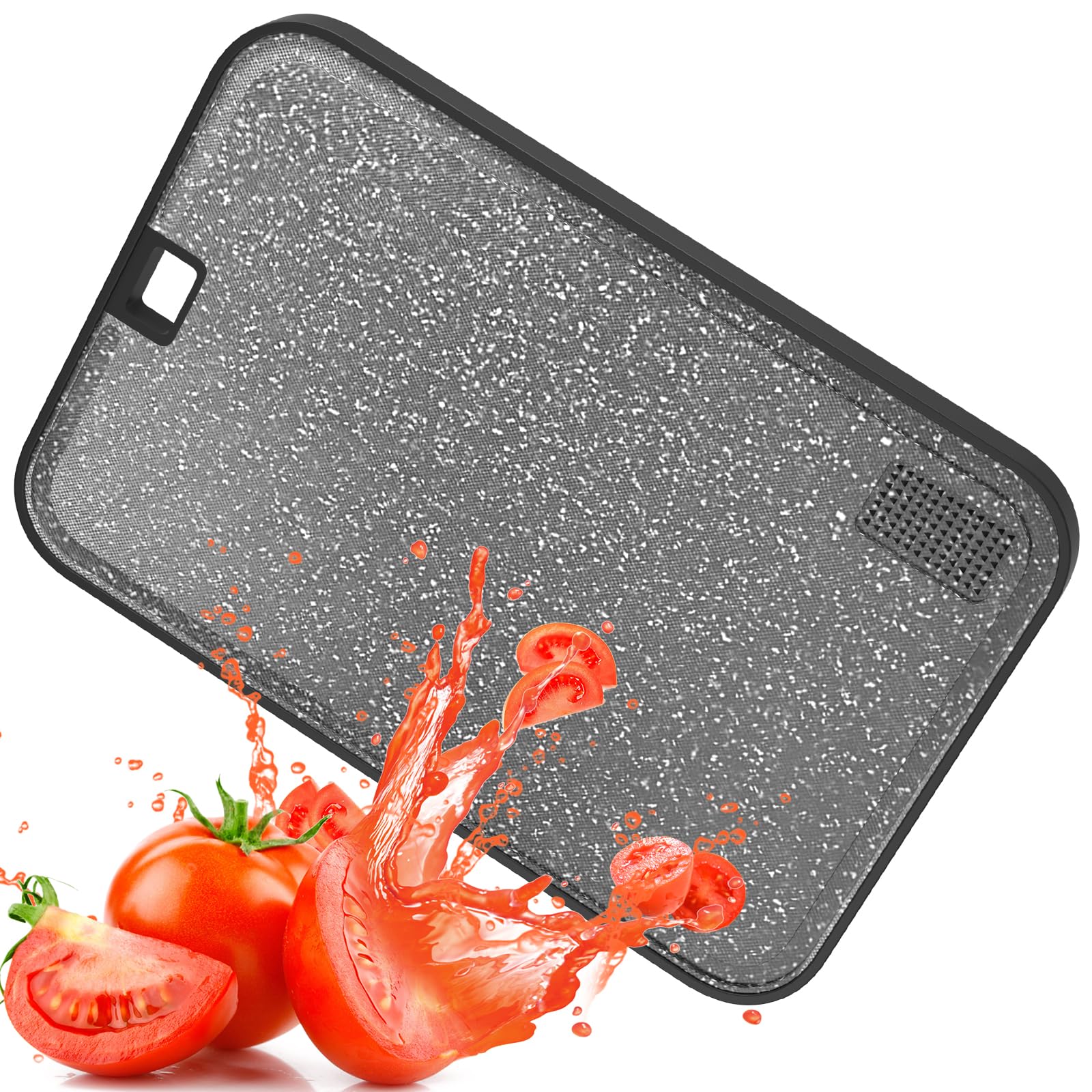 Photo 1 of *Minor Damaged* Cutting Boards for Kitchen Dishwasher Safe, Meat Cutting Boards Plastic, BPA-Free with Juice Grooves, Non-Slip & Reversible, Thick Heavy Duty (1 Board, No Sharpener)