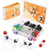 NINGOO Organic Chemistry Model Kit,124 PCS,for Students＆Teacher | Portable Design,Compartment Storage,CPK Color Coding