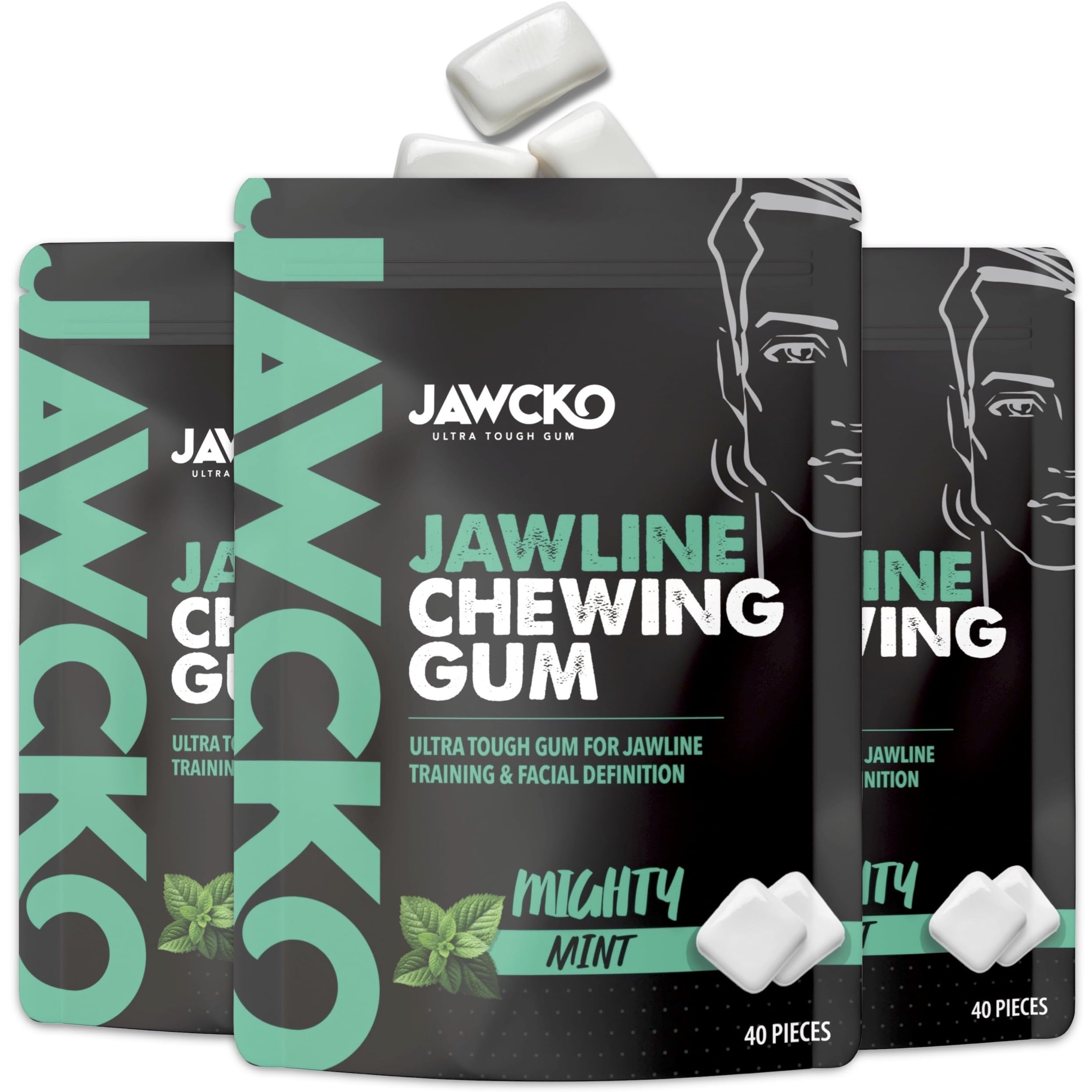 JAWCKO Ultra-tough Jawline Chewing Gum | Get a