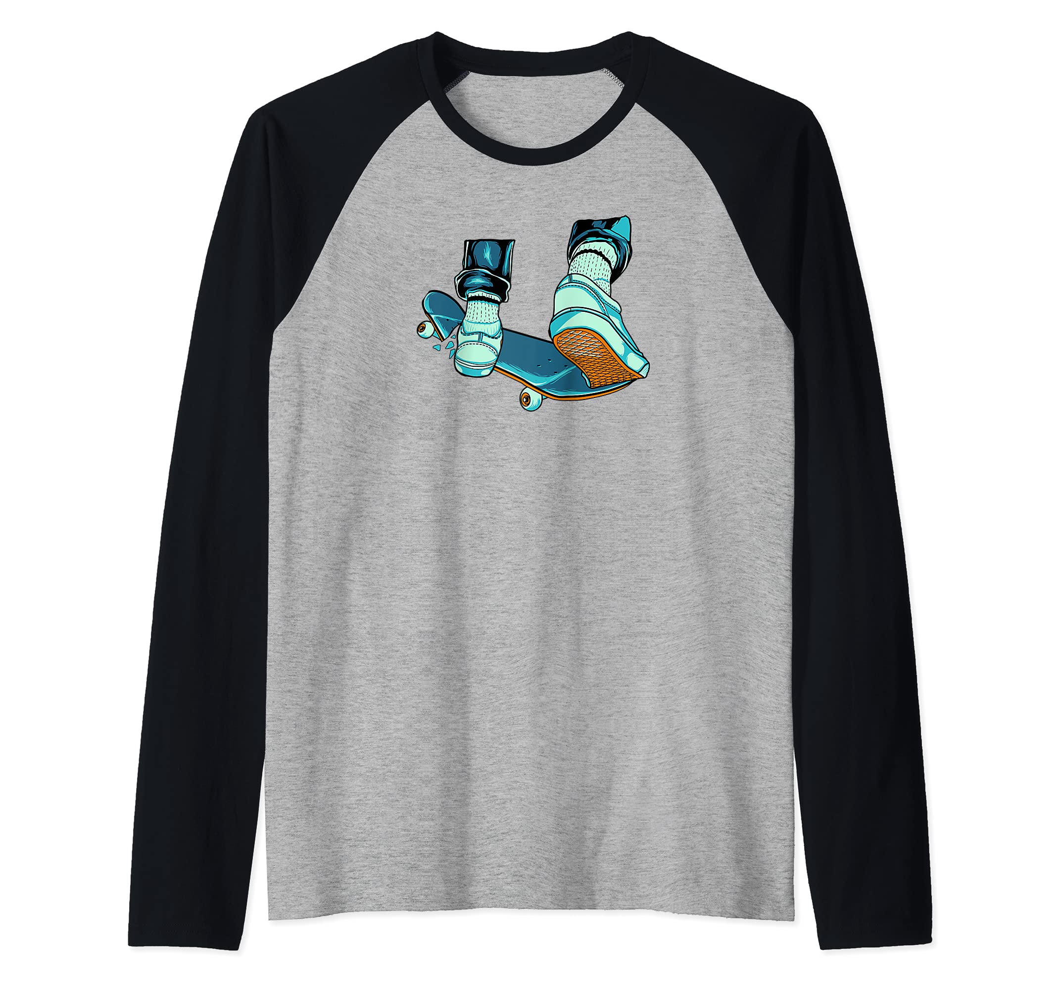 Skateboard Skateboarder - Skateboarding Skater Raglan Baseball Tee