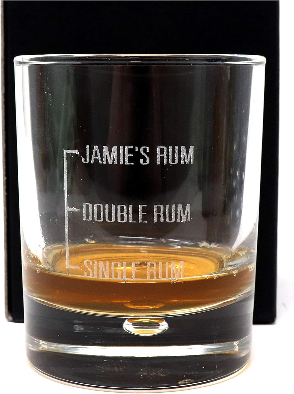 Engraved/Personalised *Single Double Rum Measure Design* Bubble Based