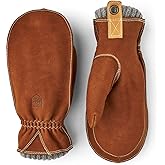 Hestra Unisex Oden Nubuck Mitt, Insulated Suede Leather Mittens with Wool Liner, Winter Hiking & Outdoor Use for Men & Women