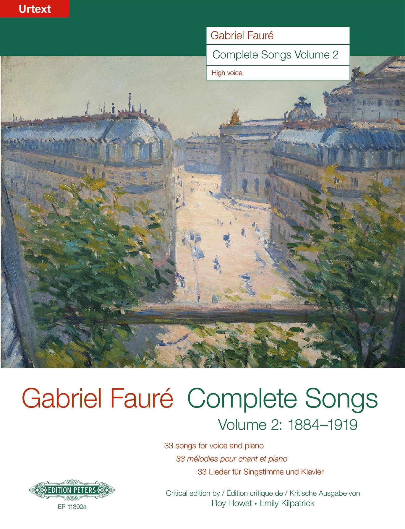 Fauré: Complete Songs Volume 2: 1884 to 1919 (High Voice) (EP11392A)