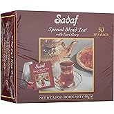 Sadaf Earl Grey Tea Bags | Special Blend Earl Grey Ceylon Black Tea | Product harvested in Sri Lanka | 50 bags (pack of 1)