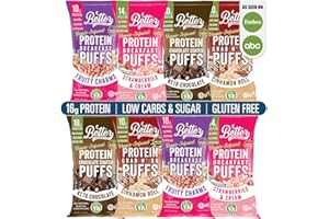 BETTER THAN GOOD FOODS BETTER THAN GOOD Healthy Snack Variety Pack | Keto Friendly, High Protein Veggie Puffs | Low Calorie, Gluten Free, Diabetic Friendly Snacks for Adults & Kids (8-Pack – 2 Each: 4 Flavors)