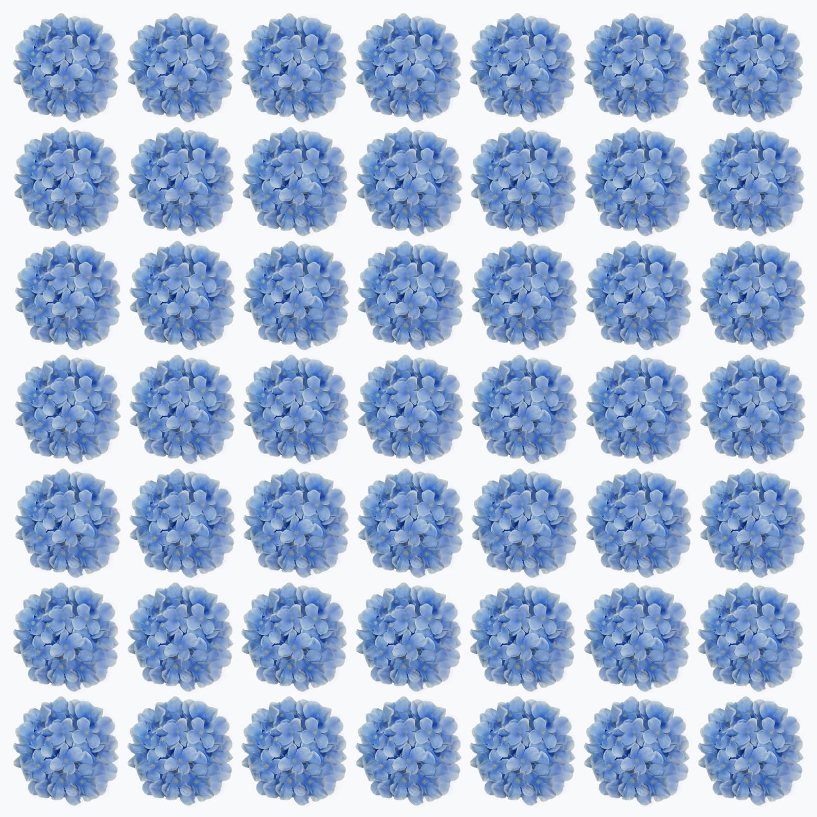 Photo 1 of Cherica Blue Hydrangea Artificial Flowers Bulk, 60 Pcs Faux Hydrangea Flowers Heads, Artificial Fake Silk Hydrangea Flowers with Stems, Blue Flowers Artificial for Decoration Wedding Décor