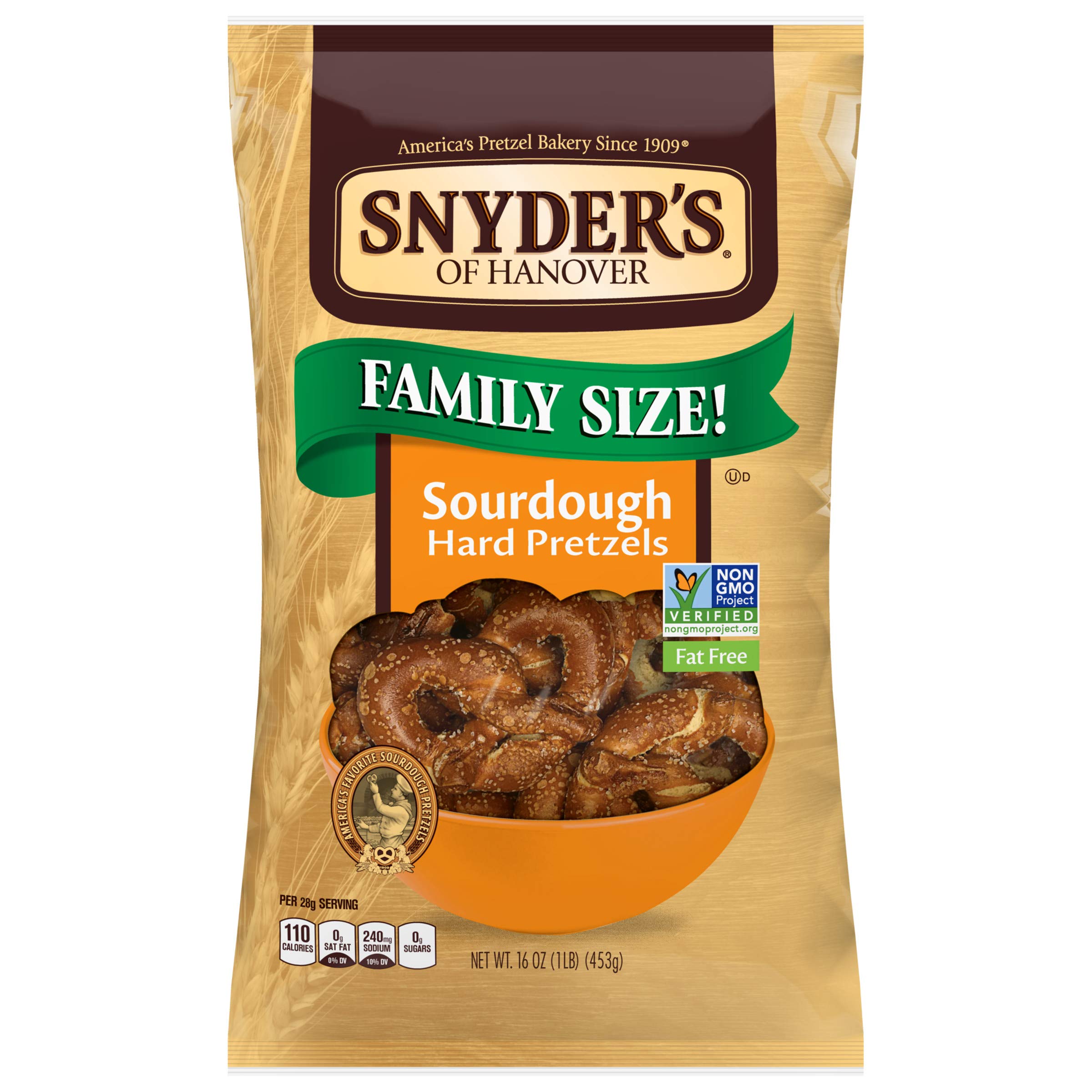 Snyder's of Hanover Sourdough Hard Pretzels, 16 Ounce for sale | Delran ...