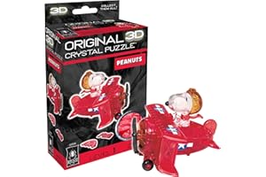 BePuzzled, Peanuts Snoopy Flying Ace Original 3D Crystal Puzzle, Perfect for Puzzlers Ages 12 and Up, Challenging to Complete and Beautiful to Display, Collect Them All