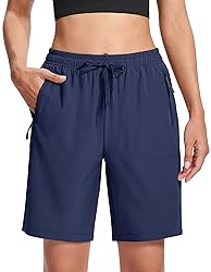 MAGCOMSEN Womens Hiking Shorts Quick Dry 8 Inch