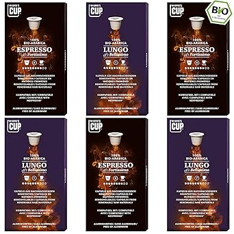 Kaffee-Duo-Box - 6 x 10 BIO Kaffeekapseln von My-CoffeeCup | Kompatibel mit Nespresso®*-Maschinen | 100% kompostierbare Kapse