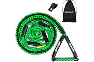 SETYPARY 25ft Wakesurf Rope and Handle, Floating Wake Surf, 6 Section Removeable Surf Tow