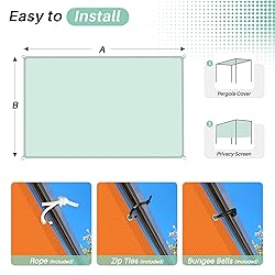 SunnyRoyal 20'x39' Sun Shade Sail Straight Edge