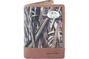 ZEP-PRO Men's Realtree Nylon and Leather Trifold Concho Wallet