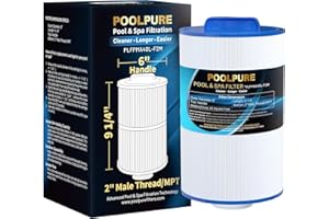 POOLPURE Replacement Spa Filter for PMA40L-F2M, Master Spas Twilight X268365, X268543, Unicel 6CH-402, 2" Male Thread/MPT, Length: 9 1/4" Hot Tub Filter