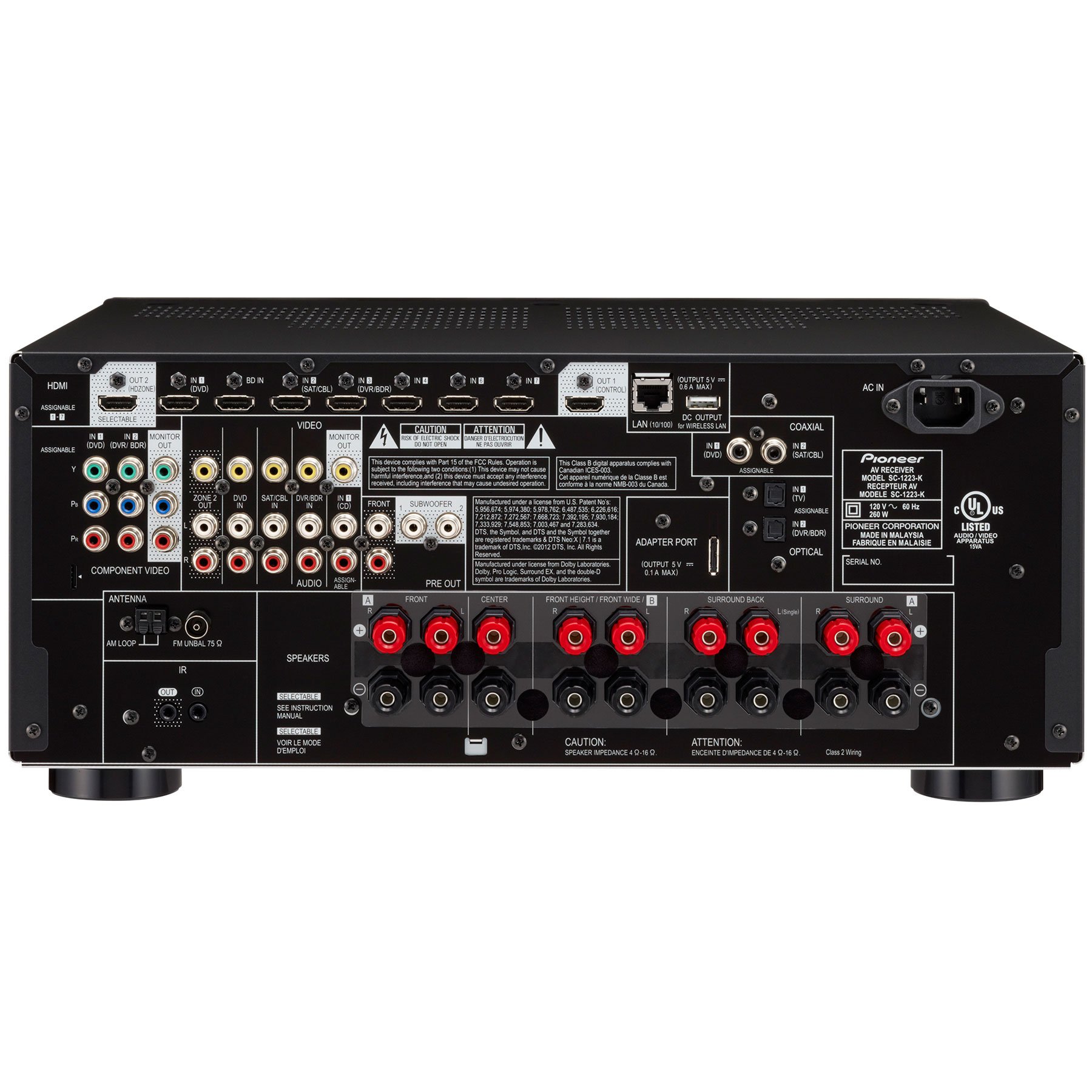 Pioneer SC-1223-K 7.2-Channel Network A/V Receiver
