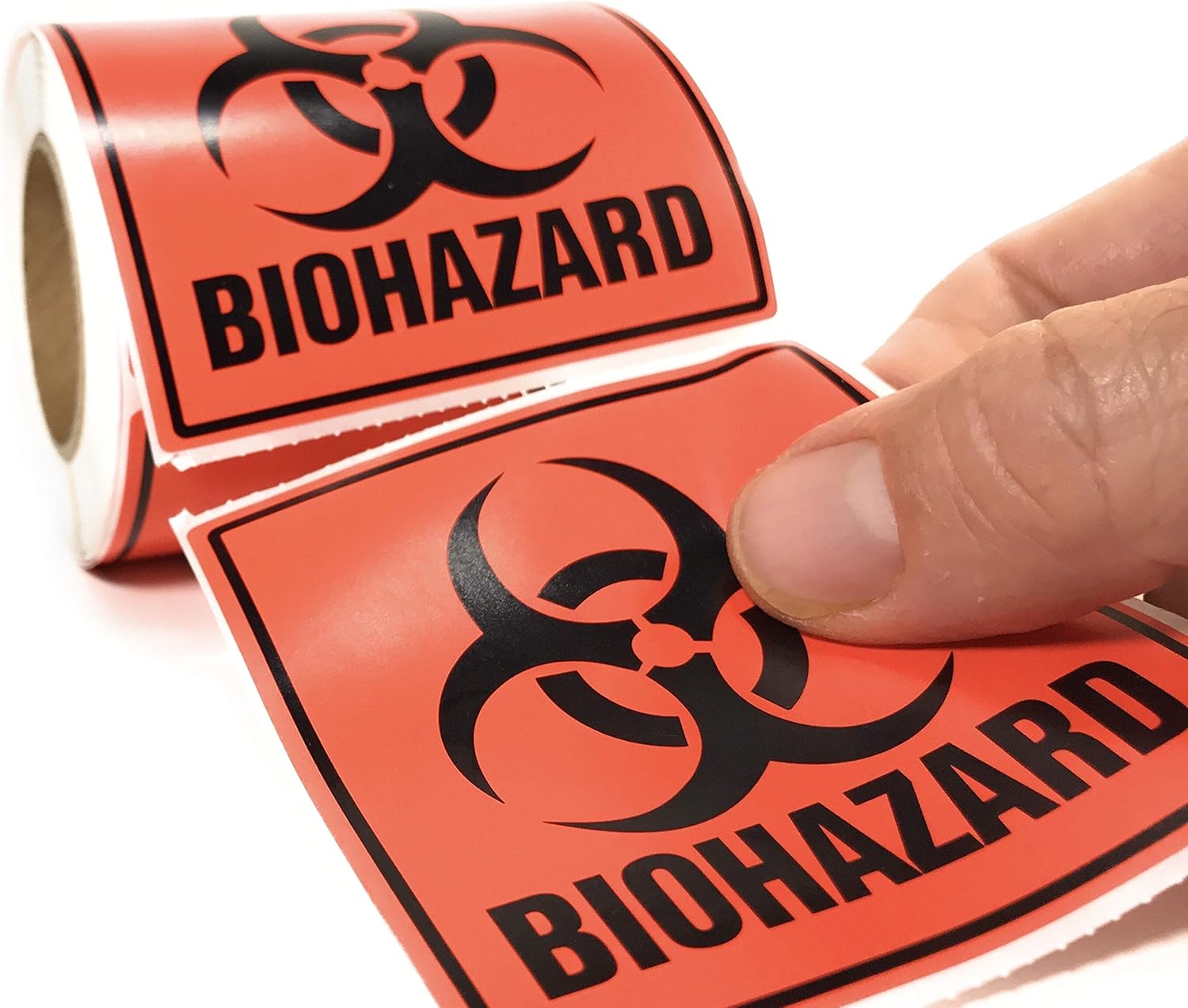 Biohazard 3" x 3" Perforated Labels / Stickers 250 Count