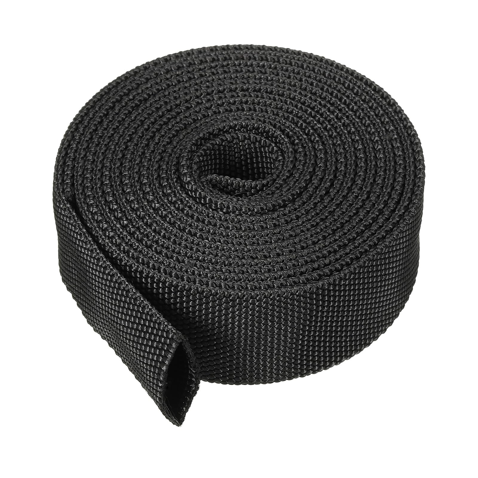 PATIKIL 0.8" Dia 10FT Nylon Protective Hose Sleeve, Cable Cover Sheath Protection for Welding Tig Torch Hydraulic Hose, Black