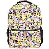 Nickelodeon SpongeBob Backpack for Kids - Officially Licensed SpongeBob SquarePants, Mr. Krabs, Squidward, Plankton Bookbag for Boys and Girls Kids and Adults - Laptop and Lunchbox Compartment